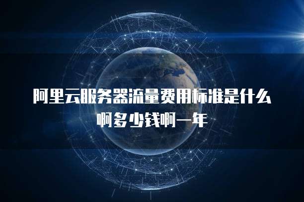 阿里云服务器流量费用标准是什么啊多少钱啊一年