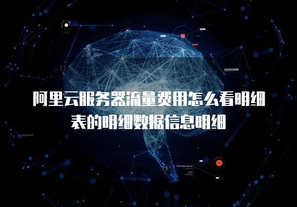 阿里云服务器流量费用怎么看明细表的明细数据信息明细