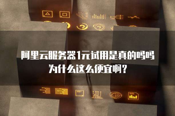 阿里云服务器1元试用是真的吗吗为什么这么便宜啊?