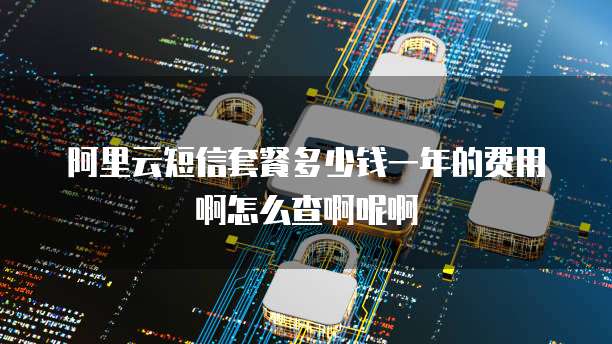 阿里云短信套餐多少钱一年的费用啊怎么查啊呢啊