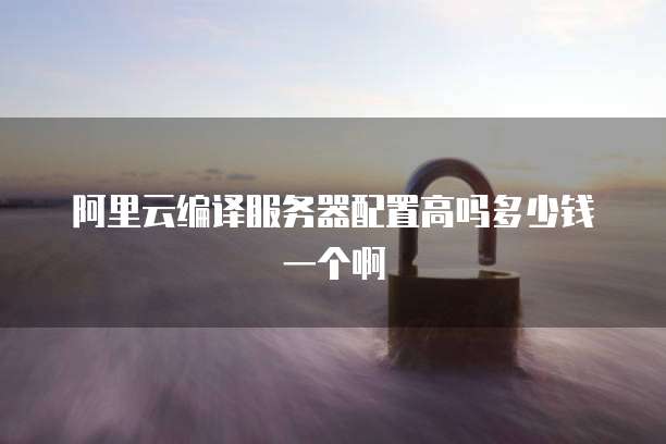 阿里云编译服务器配置高吗多少钱一个啊