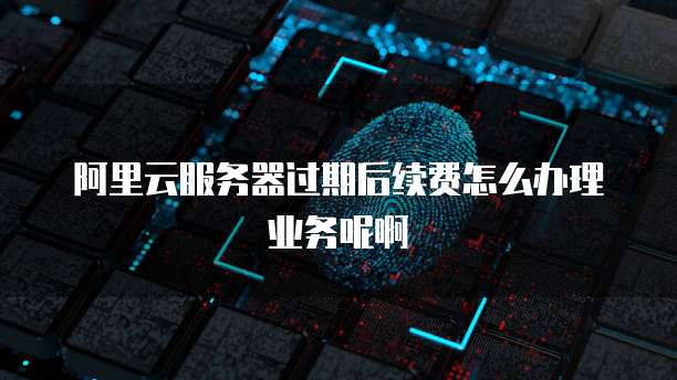 阿里云服务器过期后续费怎么办理业务呢啊