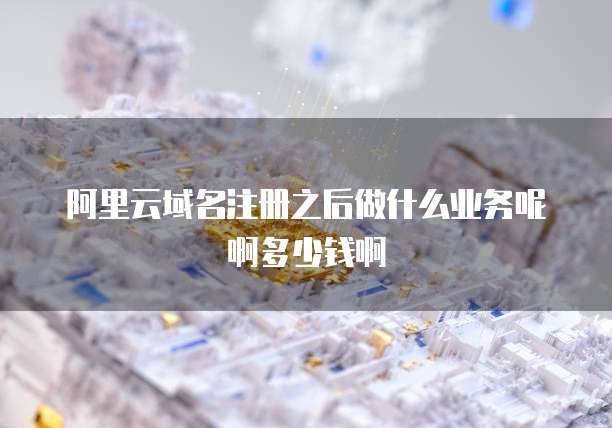 阿里云域名注册之后做什么业务呢啊多少钱啊