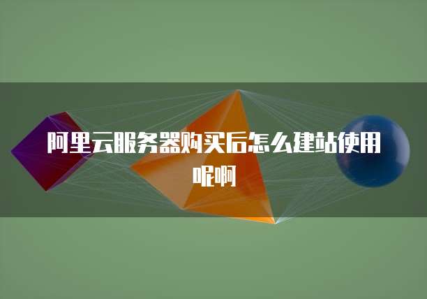 阿里云服务器购买后怎么建站使用呢啊