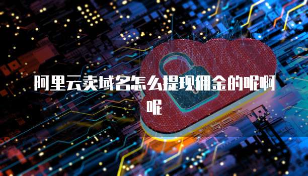 阿里云卖域名怎么提现佣金的呢啊呢