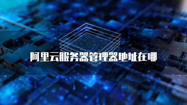 阿里云服务器管理器地址在哪