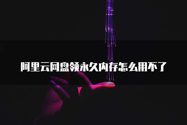 阿里云网盘领永久内存怎么用不了