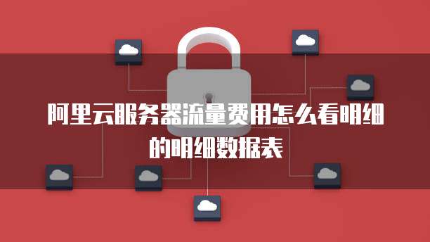 阿里云服务器流量费用怎么看明细的明细数据表