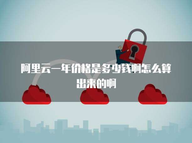 阿里云一年价格是多少钱啊怎么算出来的啊