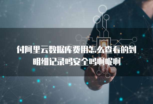 付阿里云数据库费用怎么查看的到明细记录吗安全吗啊呢啊