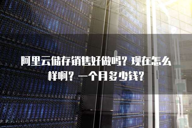 阿里云储存销售好做吗?现在怎么样啊?一个月多少钱?