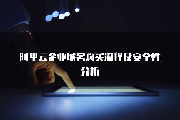 阿里云企业域名购买流程及安全性分析