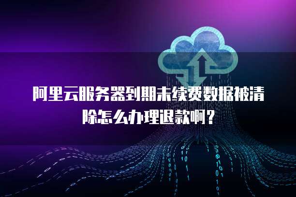 阿里云服务器到期未续费数据被清除怎么办理退款啊?