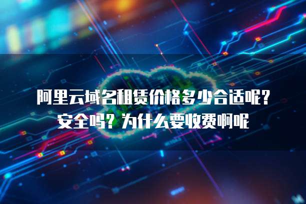 阿里云域名租赁价格多少合适呢?安全吗?为什么要收费啊呢