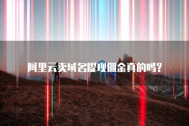 阿里云卖域名提现佣金真的吗?