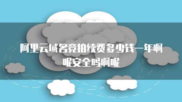 阿里云域名竞拍续费多少钱一年啊呢安全吗啊呢