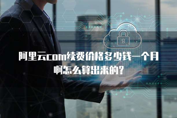 阿里云com续费价格多少钱一个月啊怎么算出来的?