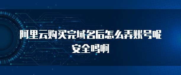 阿里云购买完域名后怎么弄账号呢安全吗啊
