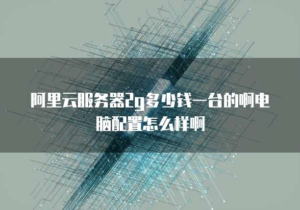 阿里云服务器2g多少钱一台的啊电脑配置怎么样啊