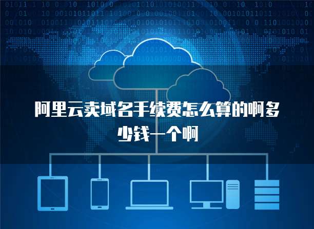 阿里云卖域名手续费怎么算的啊多少钱一个啊