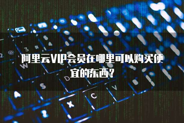 阿里云VIP会员在哪里可以购买便宜的东西?