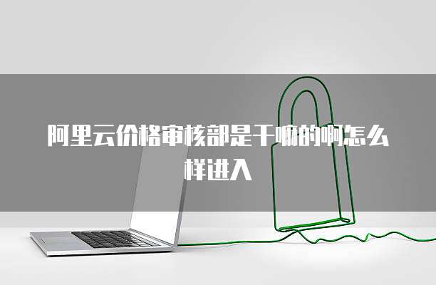 阿里云价格审核部是干嘛的啊怎么样进入
