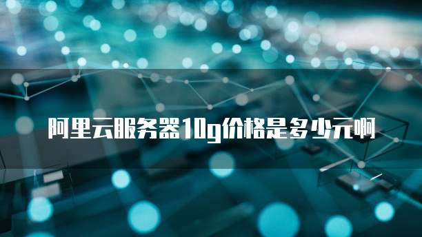 阿里云服务器10g价格是多少元啊