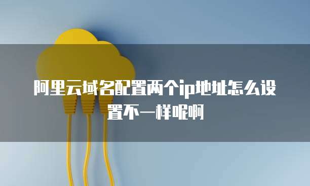 阿里云域名配置两个ip地址怎么设置不一样呢啊