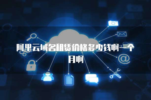 阿里云域名租赁价格多少钱啊一个月啊