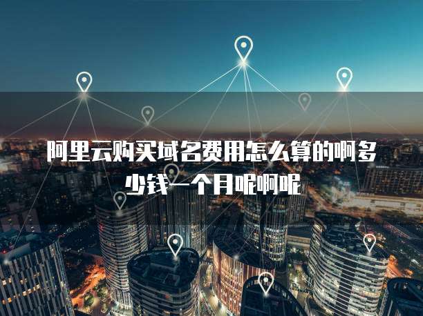 阿里云购买域名费用怎么算的啊多少钱一个月呢啊呢