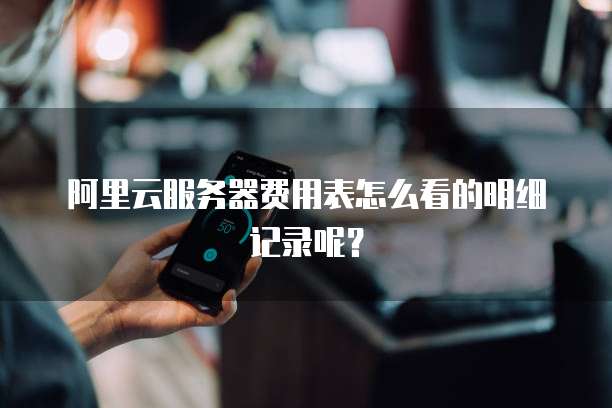 阿里云服务器费用表怎么看的明细记录呢?