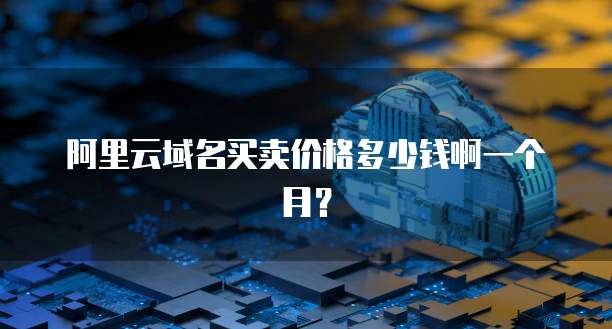 阿里云域名买卖价格多少钱啊一个月?