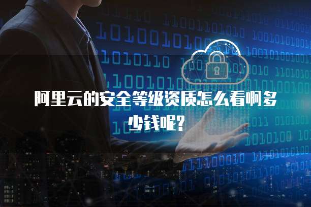 阿里云的安全等级资质怎么看啊多少钱呢?