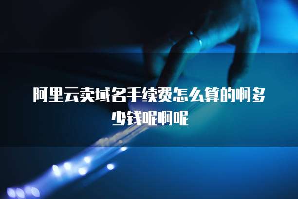 阿里云卖域名手续费怎么算的啊多少钱呢啊呢