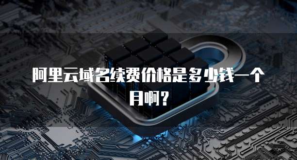 阿里云域名续费价格是多少钱一个月啊?