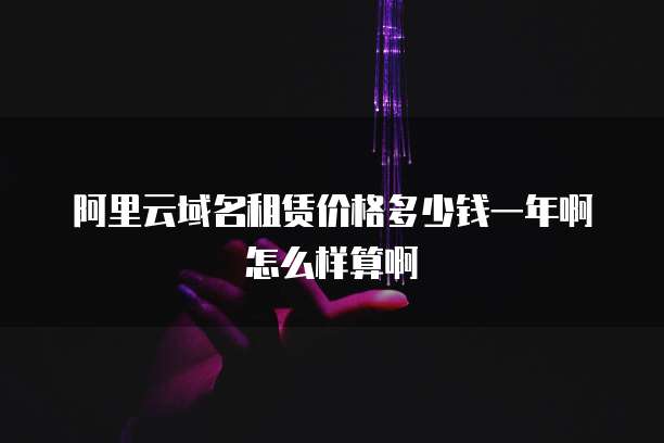 阿里云域名租赁价格多少钱一年啊怎么样算啊