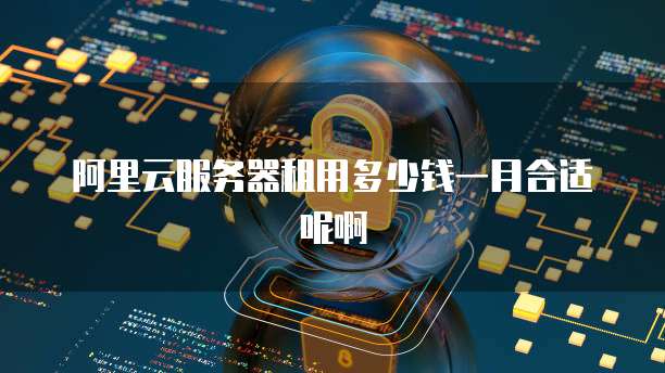 阿里云服务器租用多少钱一月合适呢啊