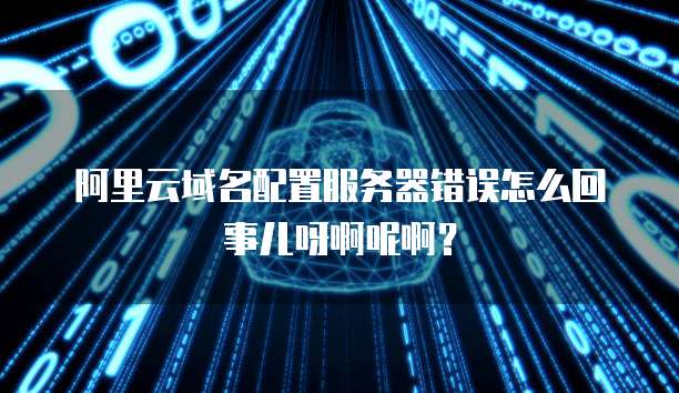 阿里云域名配置服务器错误怎么回事儿呀啊呢啊?