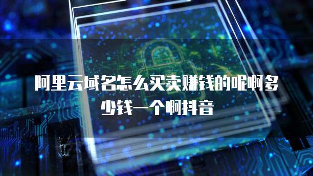 阿里云域名怎么买卖赚钱的呢啊多少钱一个啊抖音