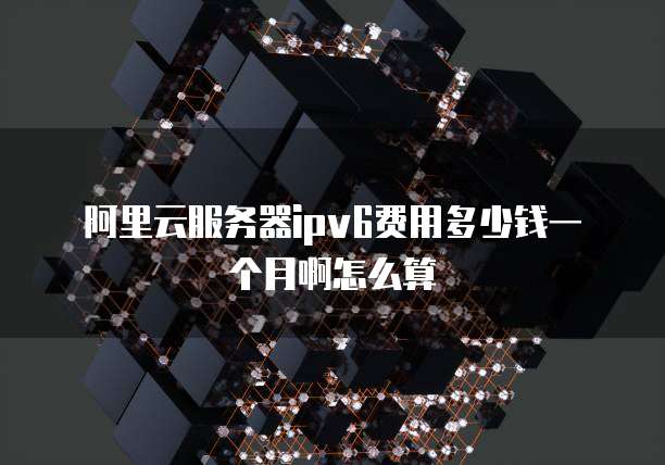 阿里云服务器ipv6费用多少钱一个月啊怎么算