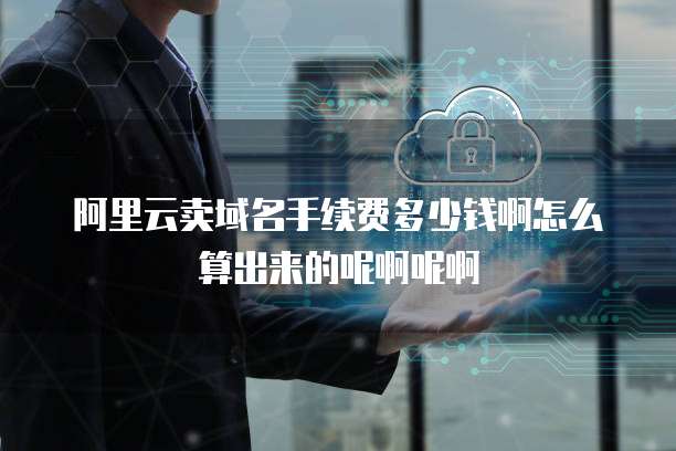 阿里云卖域名手续费多少钱啊怎么算出来的呢啊呢啊