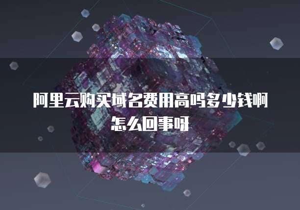 阿里云购买域名费用高吗多少钱啊怎么回事呀
