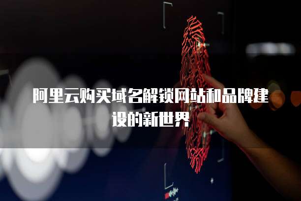 阿里云购买域名解锁网站和品牌建设的新世界