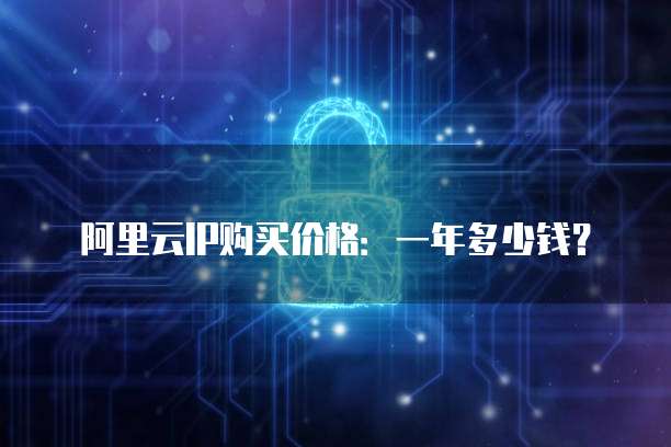 阿里云IP购买价格:一年多少钱?