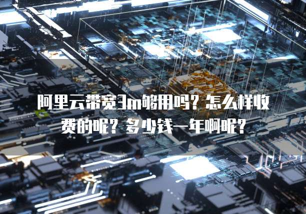 阿里云带宽3m够用吗?怎么样收费的呢?多少钱一年啊呢?