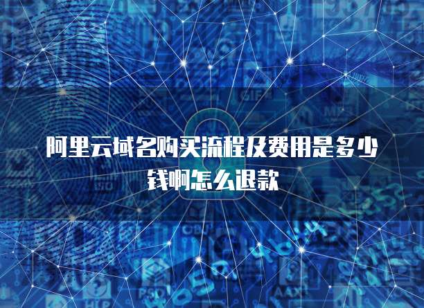 阿里云域名购买流程及费用是多少钱啊怎么退款