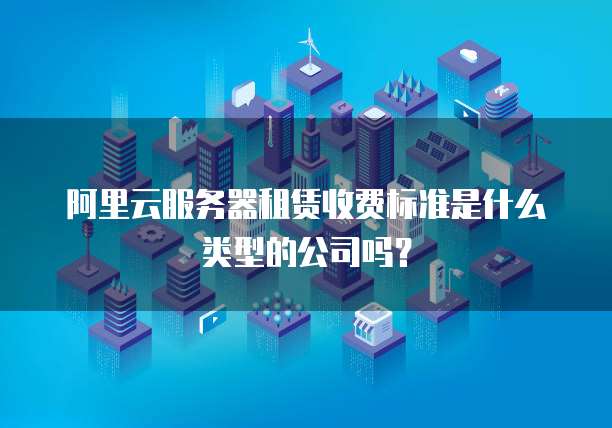 阿里云服务器租赁收费标准是什么类型的公司吗？