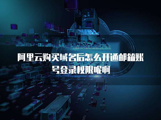 阿里云购买域名后怎么开通邮箱账号登录权限呢啊
