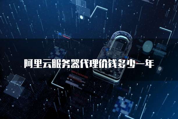 阿里云服务器代理价钱多少一年