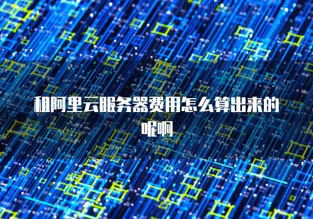 租阿里云服务器费用怎么算出来的呢啊
